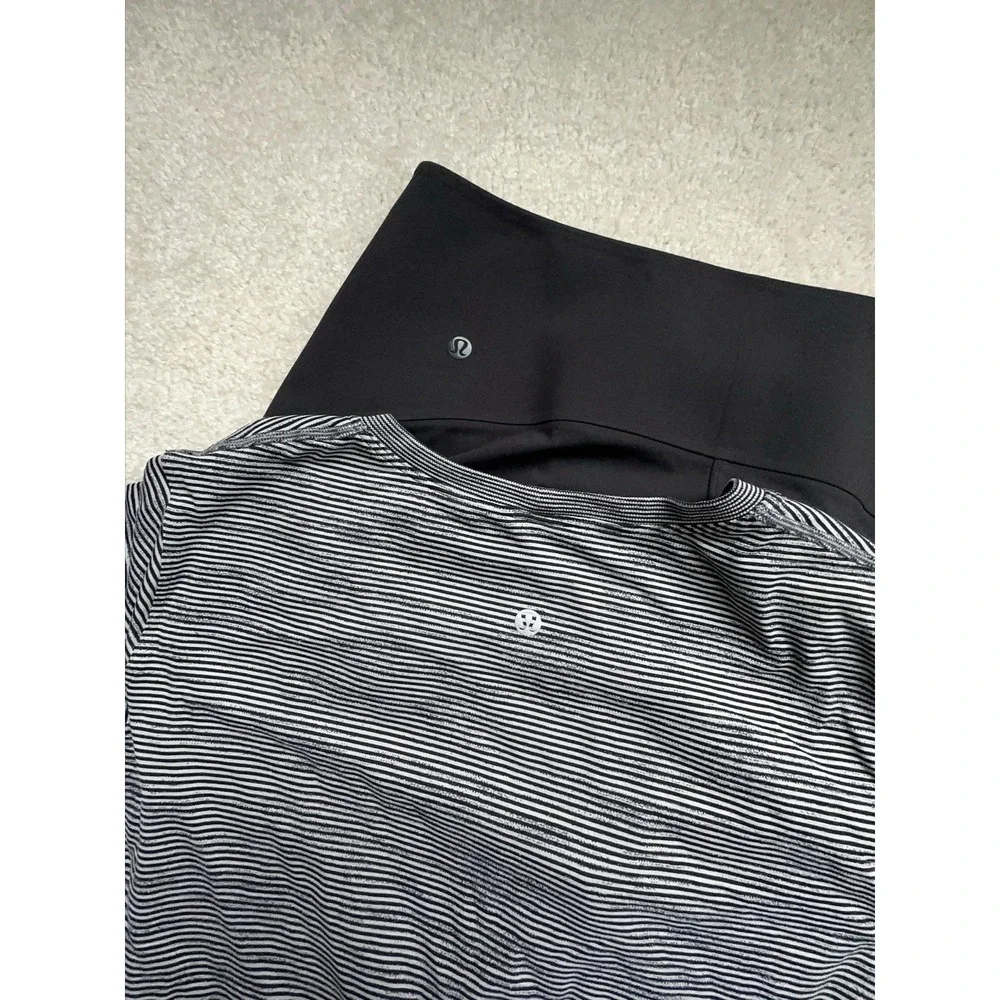 2PC-Lululemon Smooth Fit Pull-On High-Rise Pant + Swiftly Relaxed T-Shirt 10